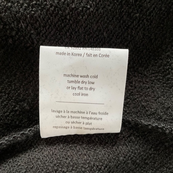 OAK + FORT High Neck Oversized Hoodie Sz S  Black Slouchy Boxy Edgy Grunge Punk - Picture 11 of 11